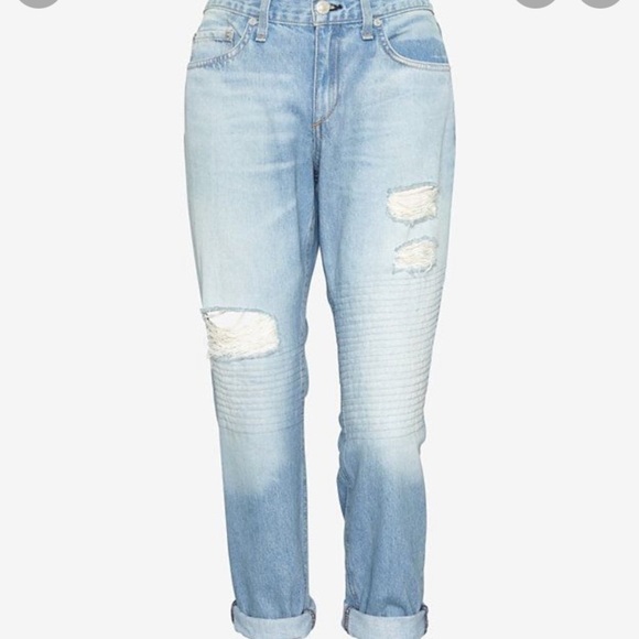 rag & bone Denim - Rag & Bone Dre Distressed Midrise Boyfriend Jeans